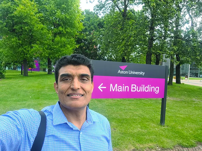 Our CEO visits  Aston University (abbreviated as Aston. for post-nominals)  which is a top research university situated in the city centre of Birmingham, England. Aston began as the Birmingham Municipal Technical School in 1895, evolving into the UK's first college of advanced technology in 1956.[7] Aston University received its royal charter from Queen Elizabeth II on 22 April 1966.