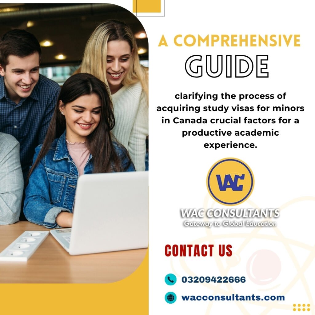 Canada minor study visa