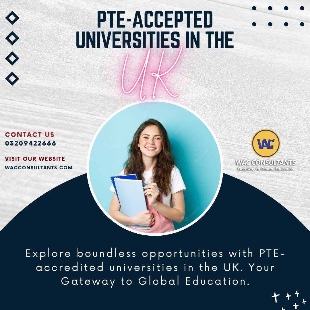 PTE accepted universities in UK