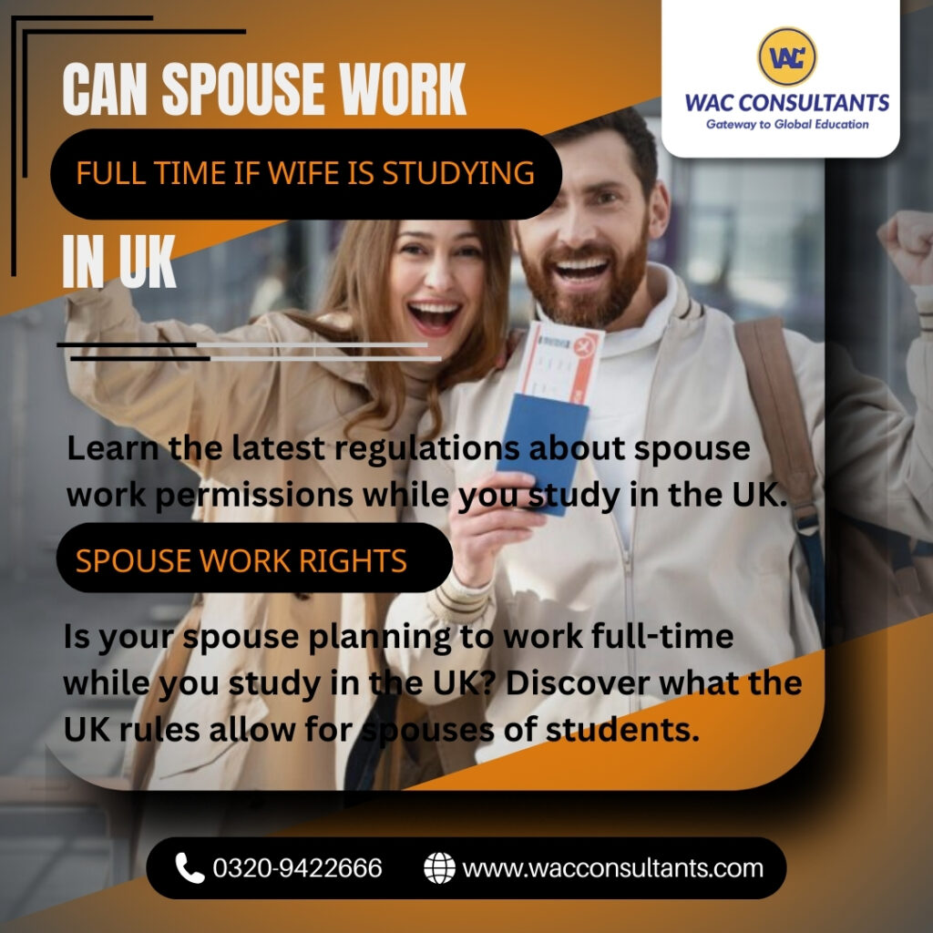 Can Spouse Work.Full Time If Wife is Studying in UK