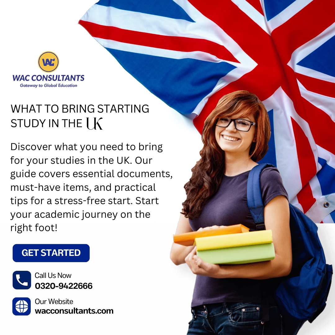 What to bring starting study in the UK