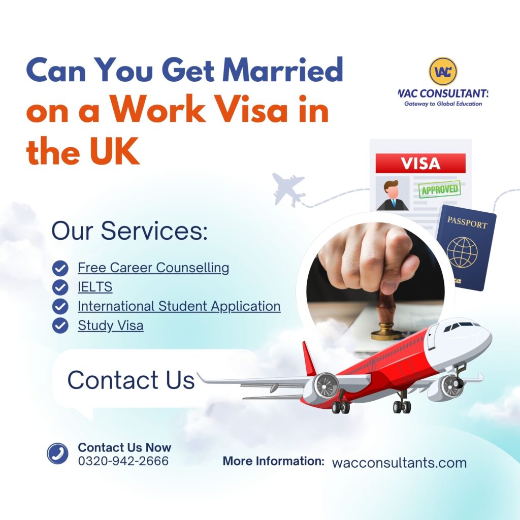 can you get married on a work visa uk