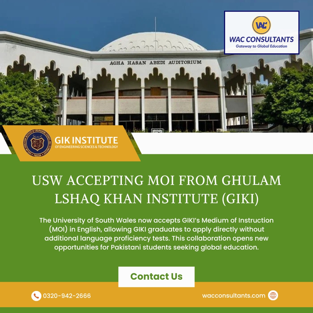 USW Accepting MOI from Ghulam lshaq Khan Institute (GIKI)