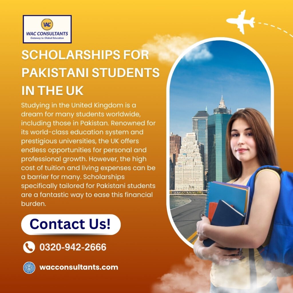 scholarships for pakistani students in UK