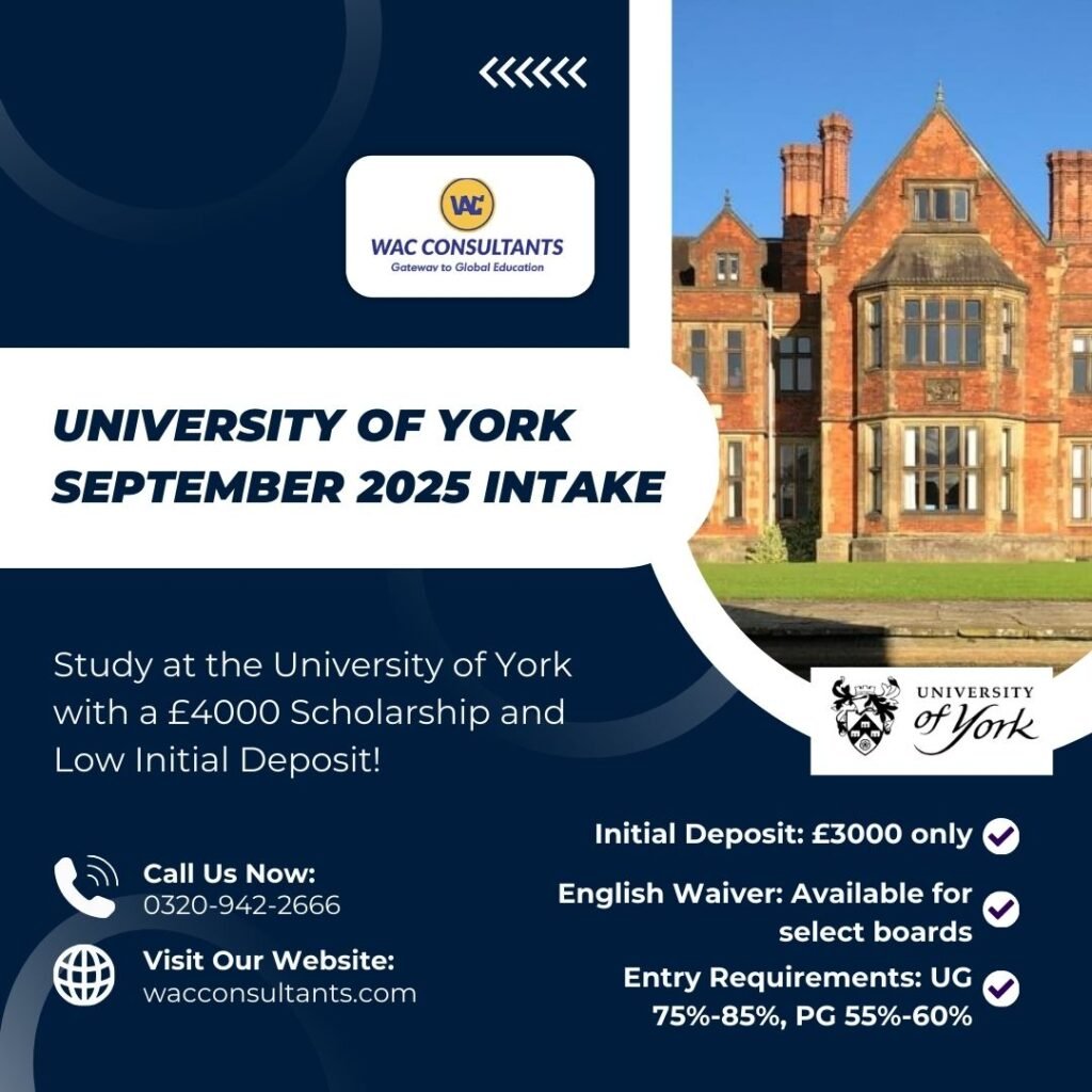 University of York – September 2025 Intake