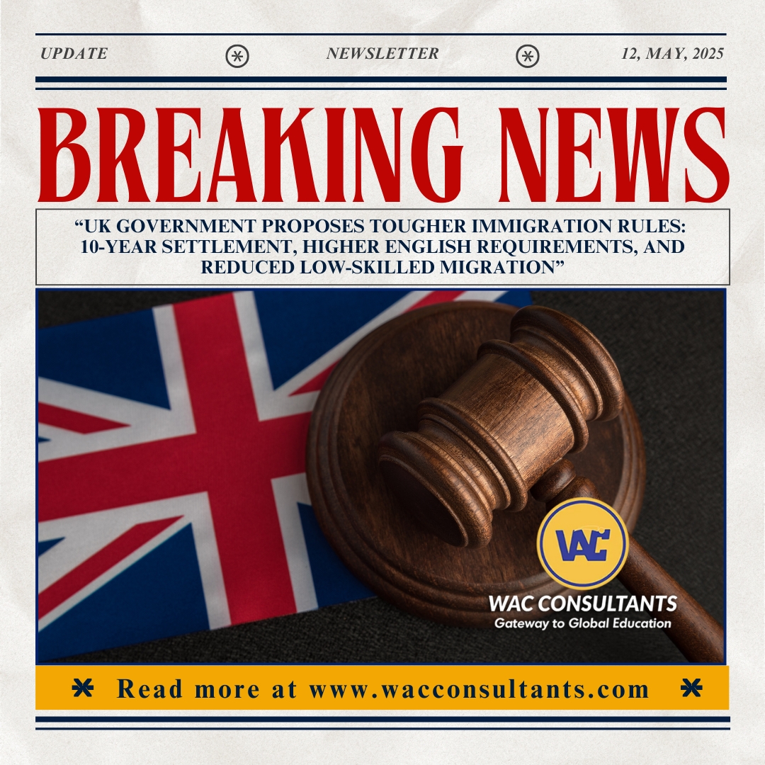 “UK Government Proposes Tougher Immigration Rules: 10-Year Settlement, Higher English Requirements, and Reduced Low-Skilled Migration”