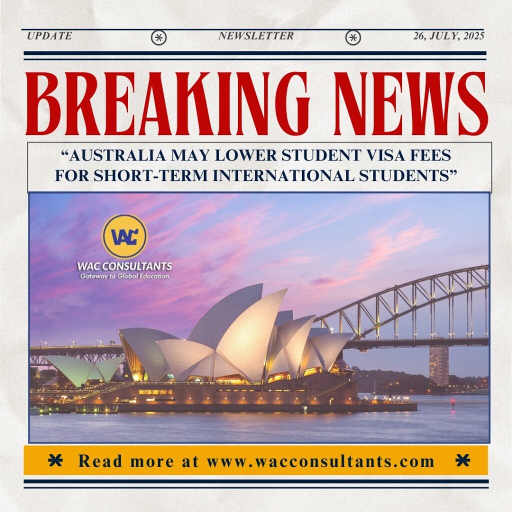 Australia May Lower Student Visa Fees for Short-Term International Students