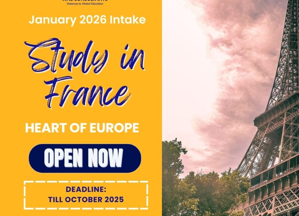 Study in France – January 2026 Intake