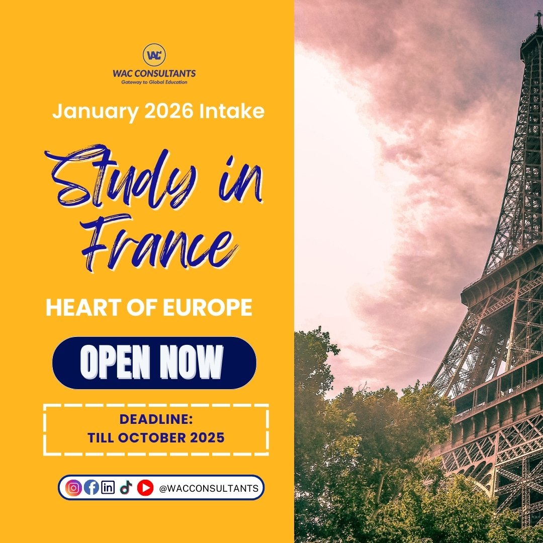 Study in France – January 2026 Intake