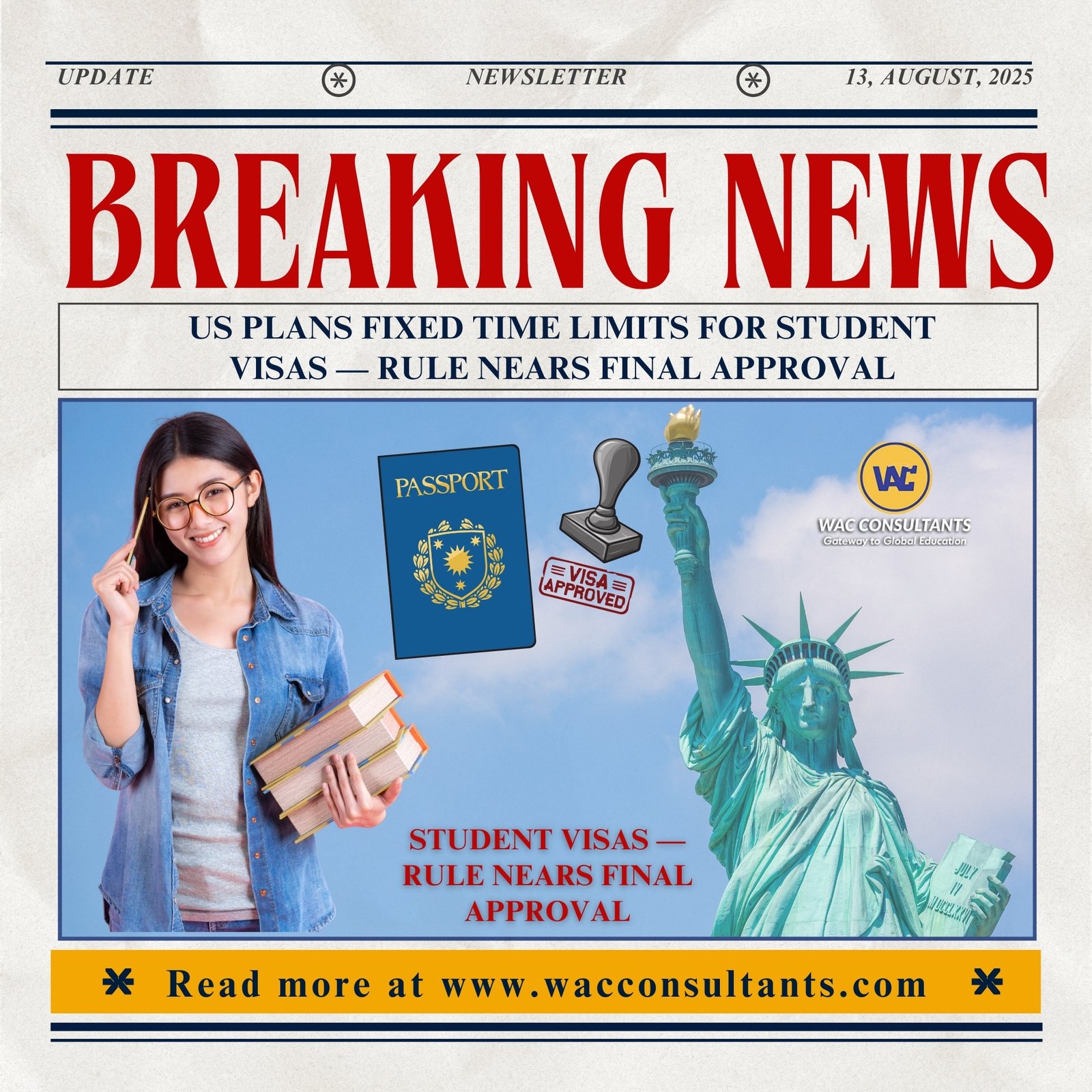 US Plans Fixed Time Limits for Student Visas — Rule Nears Final Approval
