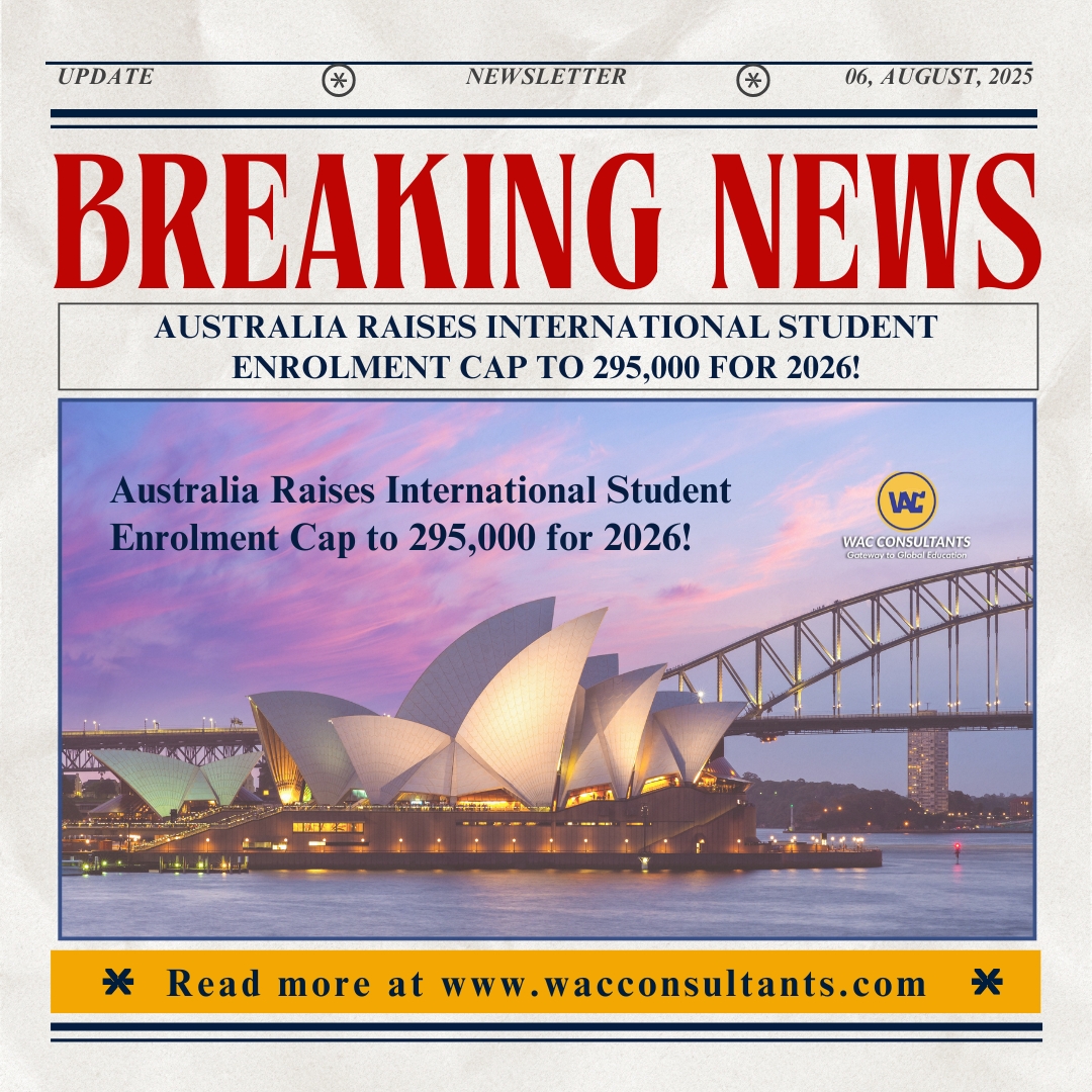 Australia Raises International Student Enrolment Cap to 295,000 for 2026