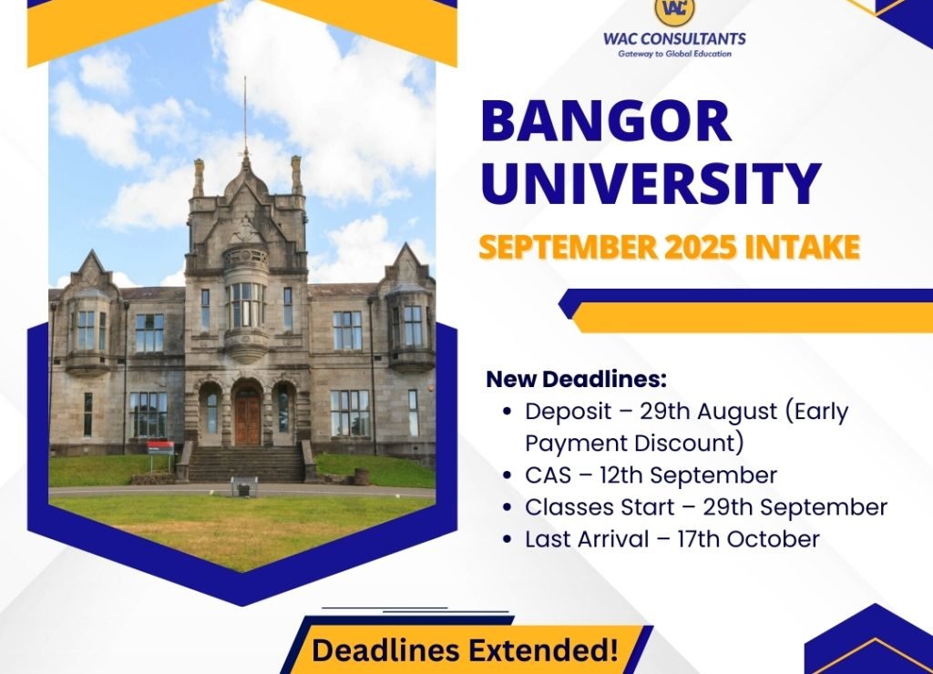 Bangor University – September 2025 Intake
