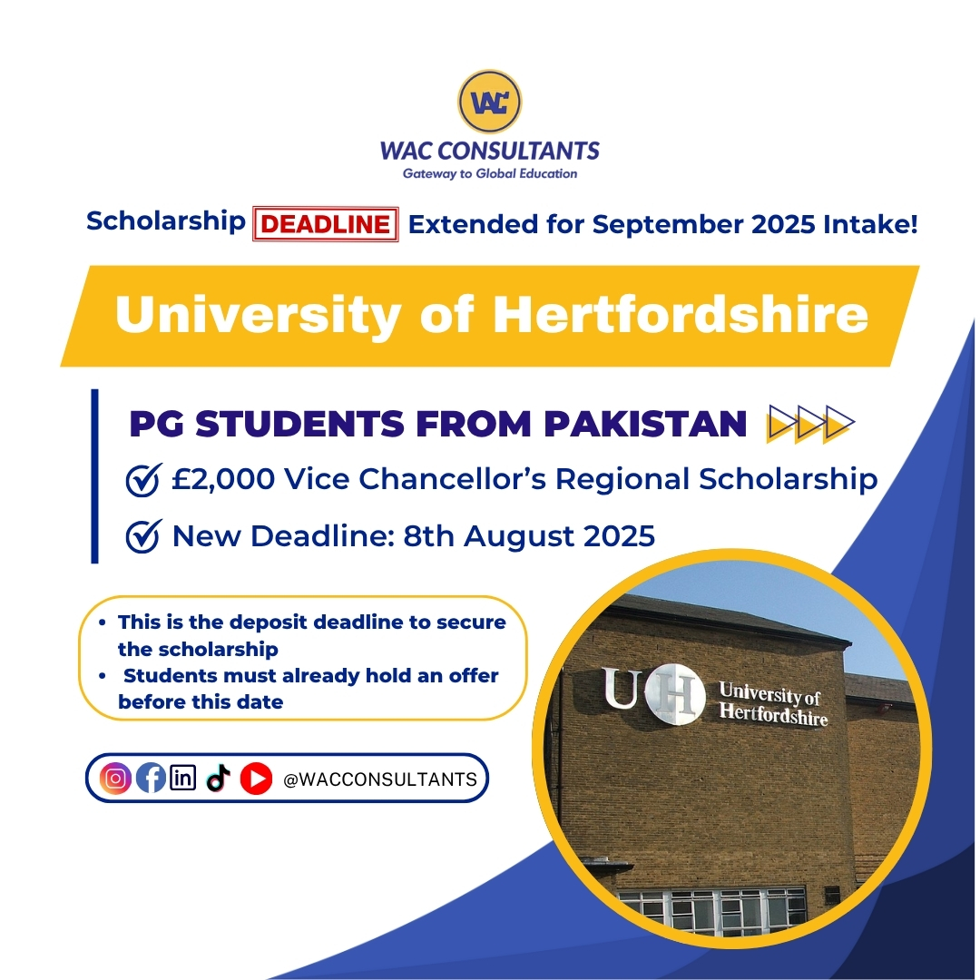 Scholarship Deadline Extended for September 2025 Intake