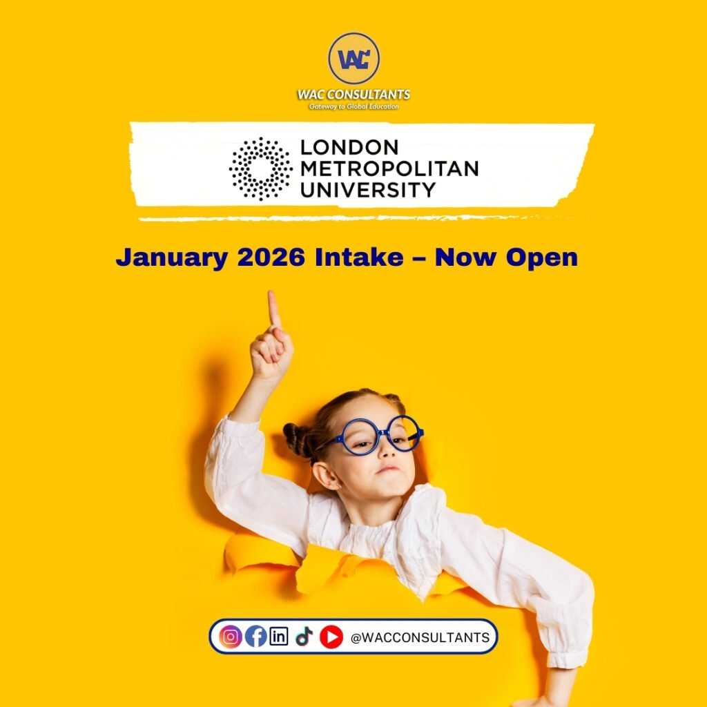 London Metropolitan University – January 2026 Intake Now Open!