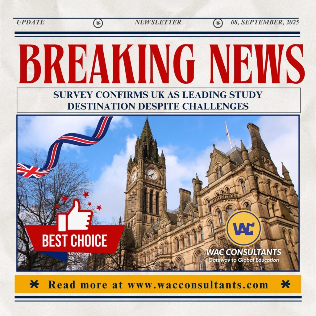 Survey Confirms UK as Leading Study Destination Despite Challenges
