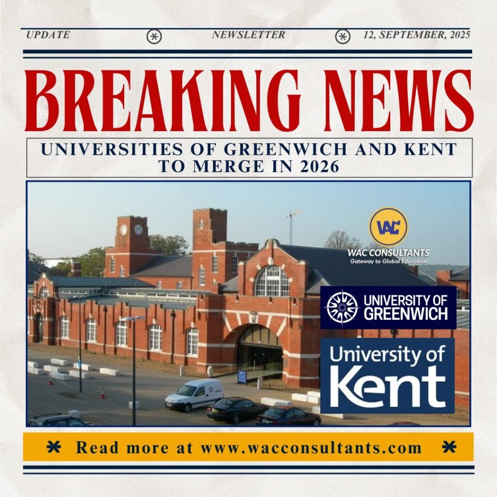 Universities of Greenwich and Kent to Merge in 2026