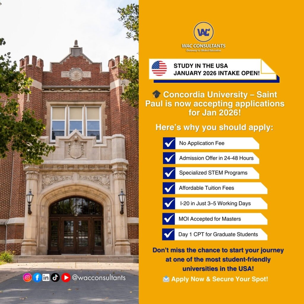 Study in the USA – January 2026 Intake Now Open!