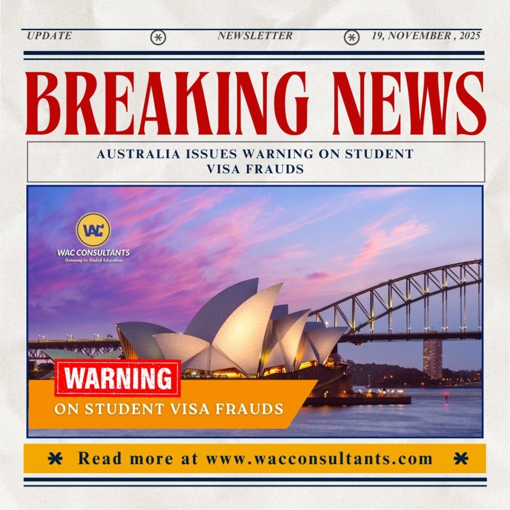 Australia Issues Warning on Student Visa Frauds