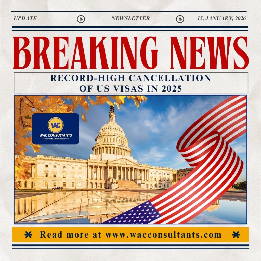 Record-High Cancellation of US Visas in 2025
