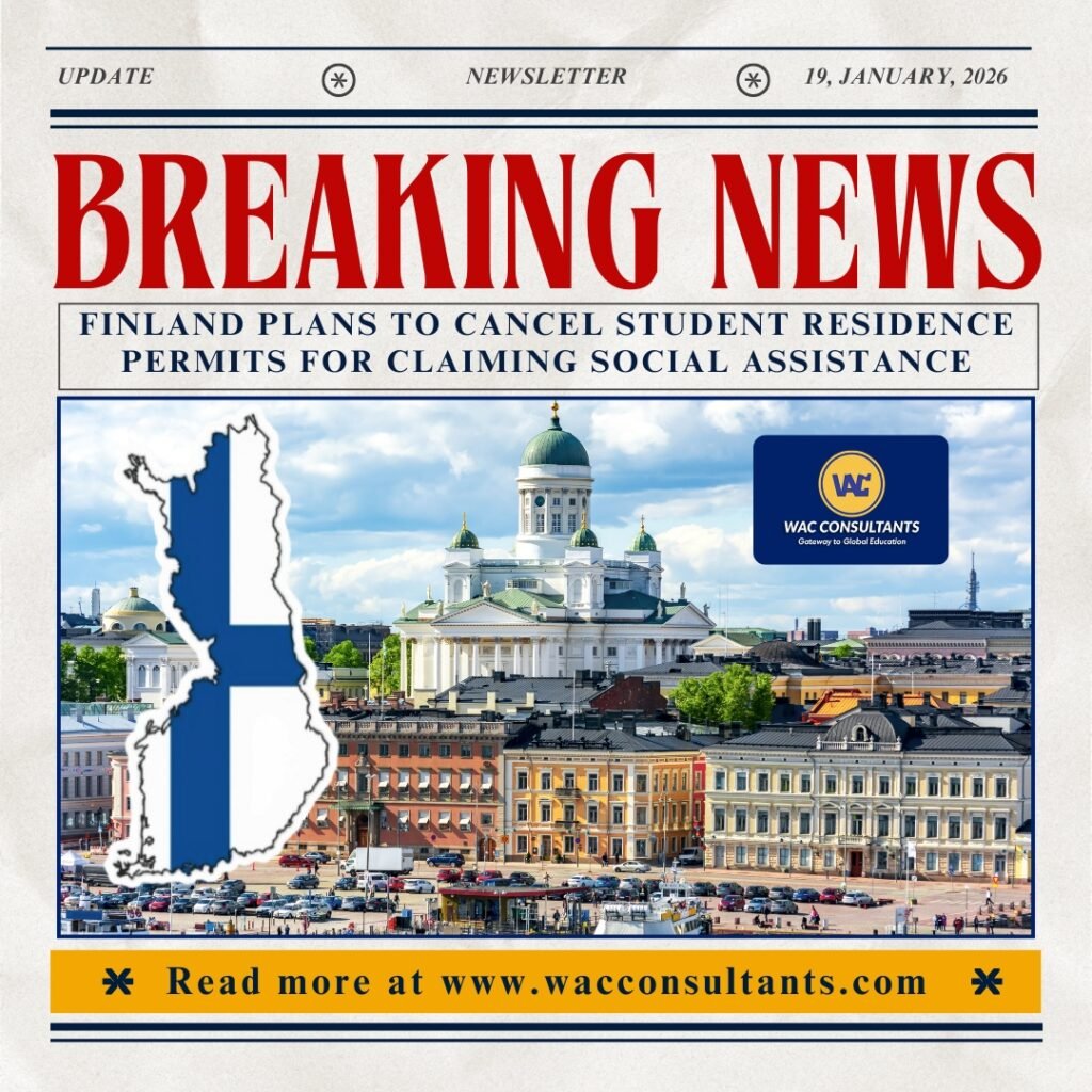 Finland Plans to Cancel Student Residence Permits for Claiming Social Assistance