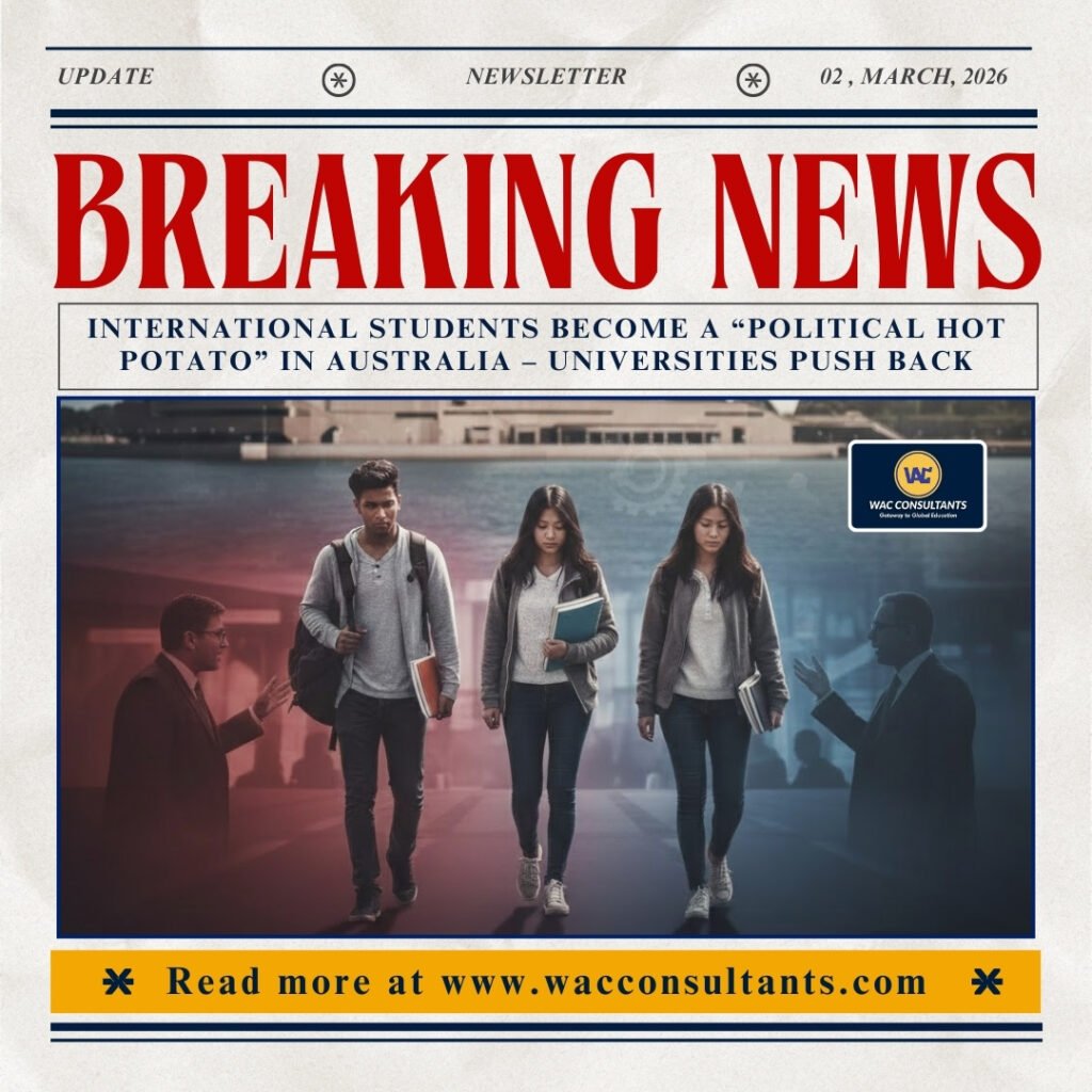 International Students Become a “Political Hot Potato” in Australia Universities Push Back