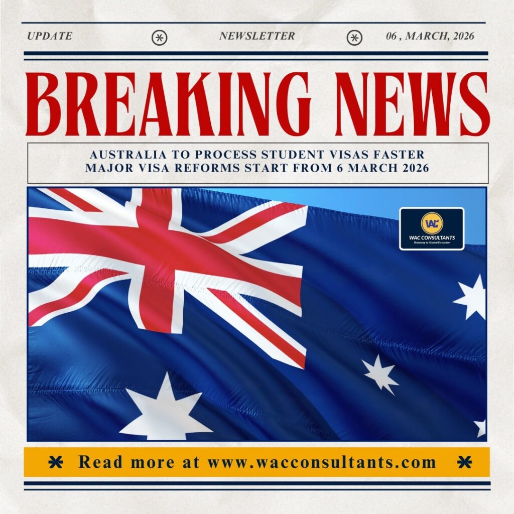 Australia to Process Student Visas Faster Major Visa Reforms Start from 6 March 2026